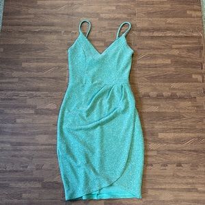 LULUS SPARKLE TEAL MINI DRESS SIZE XS
